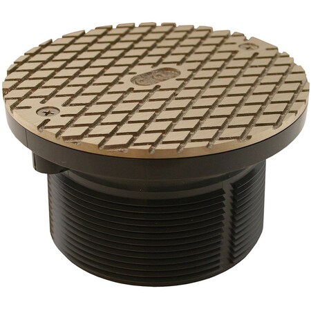 Jones Stephens 3-1/2in. PVC Cleanout Spud with 5in. Nickel Bronze Cover D59945